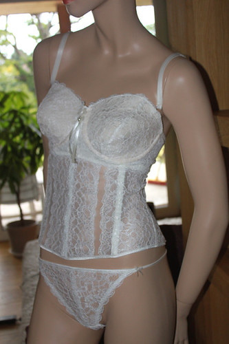 realistic lace lingerie set displayed in a boutique detail